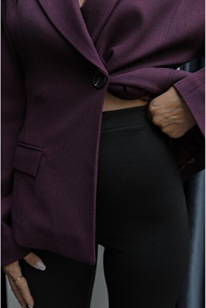 Havoş Black Elastic Waist Capri Leggings