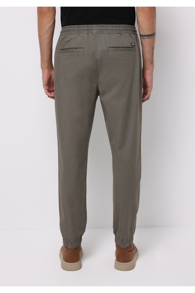 Colin's Cargo Fit Mid-Waist Elasticated Leg Men's Green Trousers