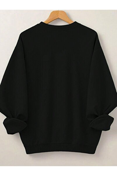 Mythologie Φούτερ Dumbfuckery - Μαύρο με στάμπα Oversize με λαιμόκοψη