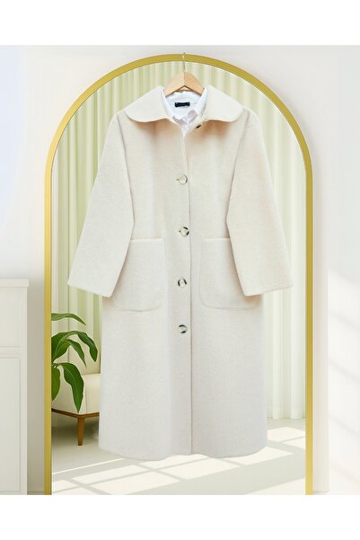 Modamorfo Buttoned Pocket Coat - Beige