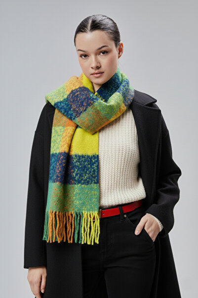 derikem شال شتوي نسائي بنمط منقوش ناعم الملمس