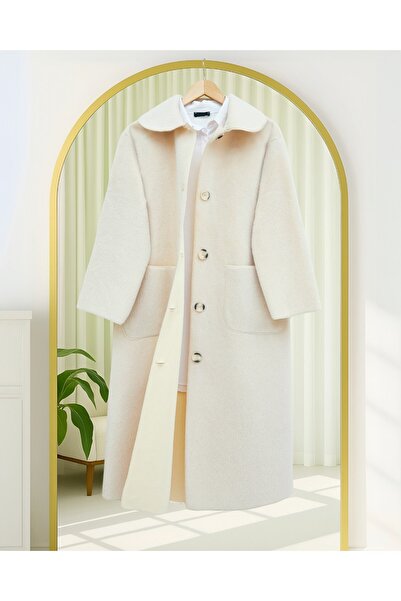 Modamorfo Buttoned Pocket Coat - Beige