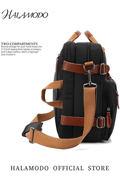 HALAMODO حقيبة ظهر قابلة للتحويل، حقيبة كتف رسول، حقيبة كمبيوتر محمول، حقيبة يد، حقيبة كمبيوتر، حقيبة عمل