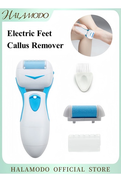 HALAMODO مجموعة العناية بالقدم لإزالة مسامير القدم الكهربائية تتضمن فرشاة تنظ...
