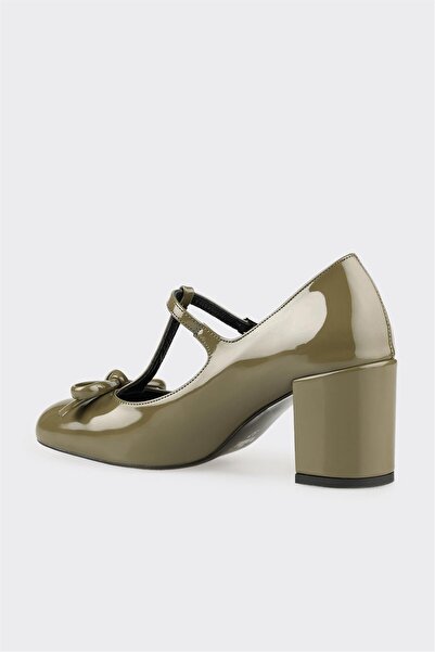 Elle Shoes Yeşil Kadın Orta Topuk Ayakkabı
