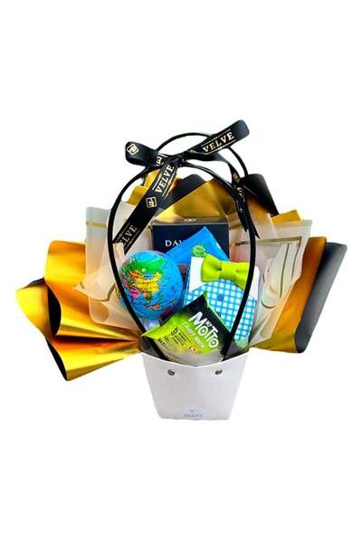 velve Cos Delice,cafea Davidoff 250 gr,selectie de mini praline,ciocolata,decoratiune Glob Pamantesc