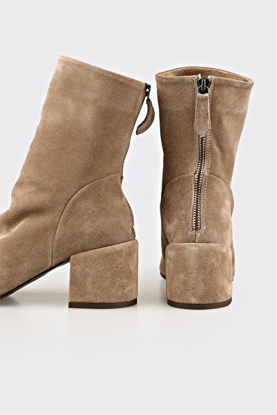 Elle Shoes Vizon Deri Kadın Klasik Bot