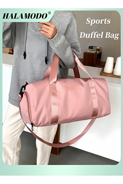 HALAMODO حقيبة دافل رياضية نسائية، حقيبة سفر للعطلات الأسبوعية، مع جيب جانبي ...