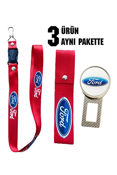 Bigohobi Ford Araca Uyumlu, Tampon-Ayna ipi-Metal Toka, 3'lü Set