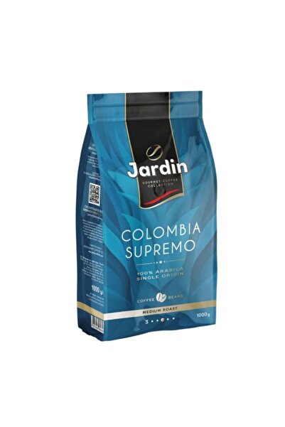 Jardin حبوب قهوة "كولومبيا سوبريمو"، ١٠٠٠ غرام، تعبئة مفرغة من الهواء