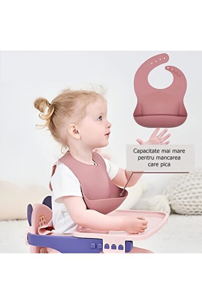 FONIX Σετ 10 αξεσουάρ βρεφικής τροφής και παιδικών αξεσουάρ, Commando Kids, σχέδιο ελέφαντα, ροζ