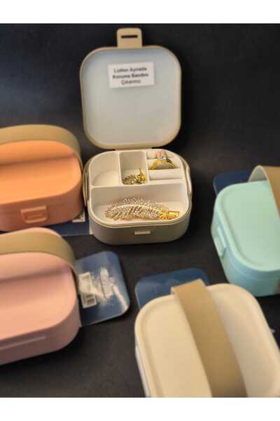 Urve Plastik علبة مكياج محمولة مع مرآة، حجم صغير مع مرآة، مقاس 9×9 سم، حجم ال...