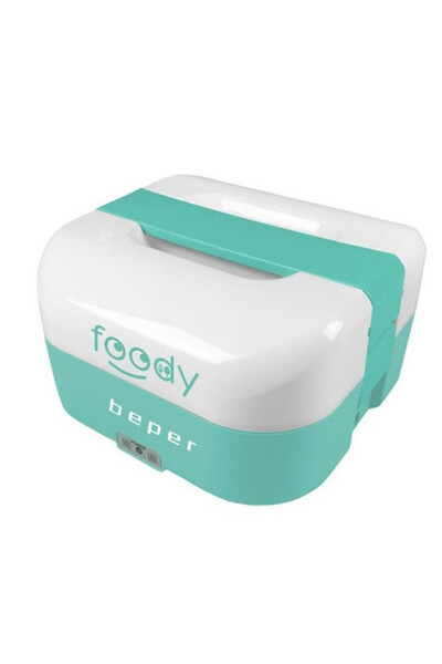 BEPER Cutie alimentară electrică BC.160A, 1600 ml, 4 compartimente, adaptor auto, alb/verde