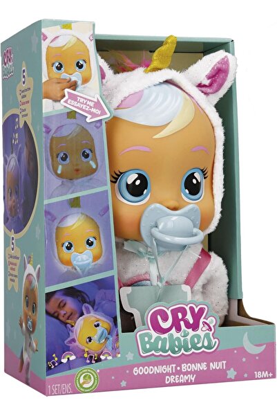 Cry Babies Goodnight Dreamy - Interactive Soft Cuddly Night Doll (18 months+)