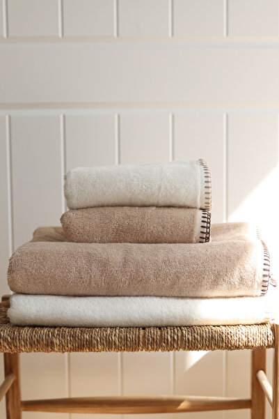 İrya Shadow 100% Cotton Hand Towel 50X90 cm Ecru