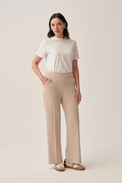 ALLDAY Παντελόνι Palazzo με απαλή υφή πέτρας
