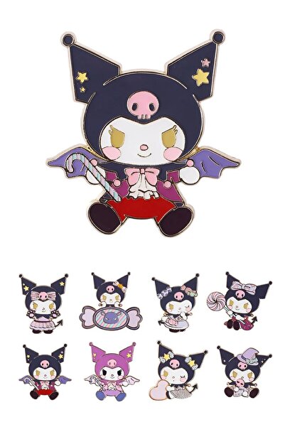 Miniso Sanrio Lisanslı Kuromi Şeker Serisi Rozet Figürlü Kutu - Blind Box