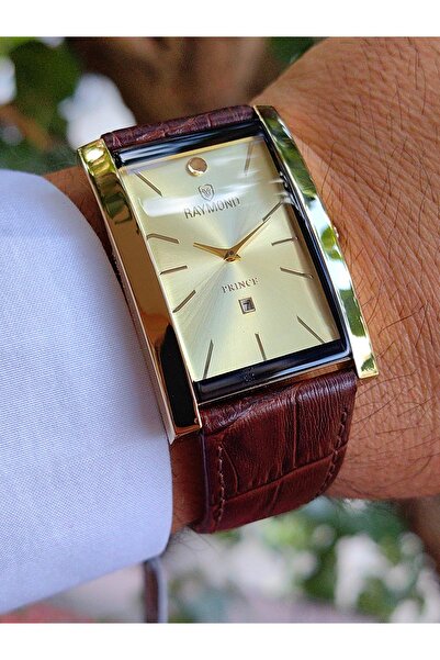 Raymond Classic Brown Cord Men's Wristwatch