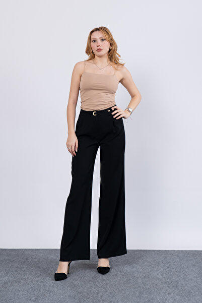 MissVina Pantaloni premium cu închidere cu ochiuri 30219