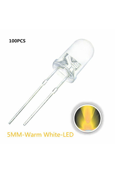 Choice7 100 قطعة من الصمام الثنائي LED الأبيض الدافئ 100 قطعة 5 مم 5 مم مجموع...