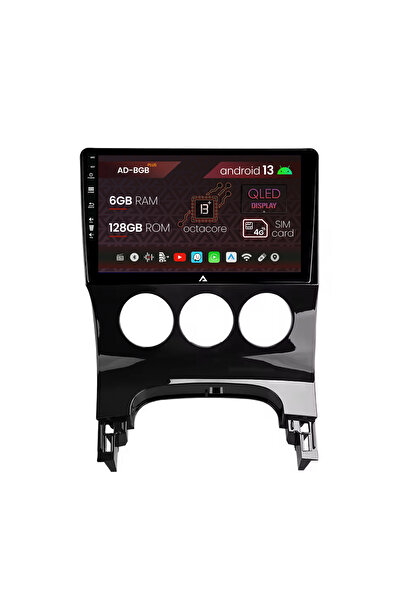 AutoDrop Navigatie Peugeot 3008/5008, Android 13, B-Octa / 6GB + 128GB, 9"