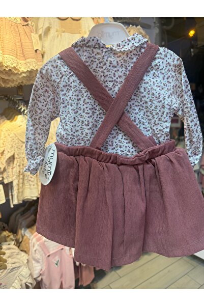 Mymio Kız Bebek Gömlek ve Salopet Elbise takımı