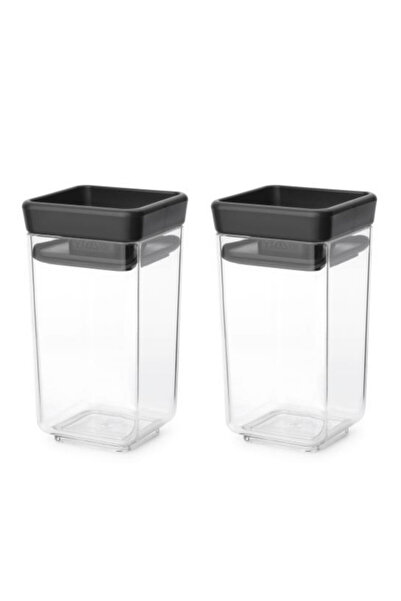 Brabantia Set of 2 Tasty+ Stackable Spice Jars 1008883, 150 ml, No BPA, Innov...