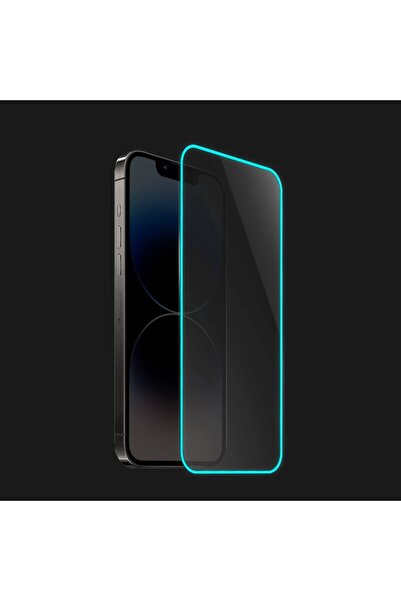 Flippy Luminous Tempered Glass Screen Protector for iPhone 15 Pro Max, Neon Silicone Edge, Matte, 9H