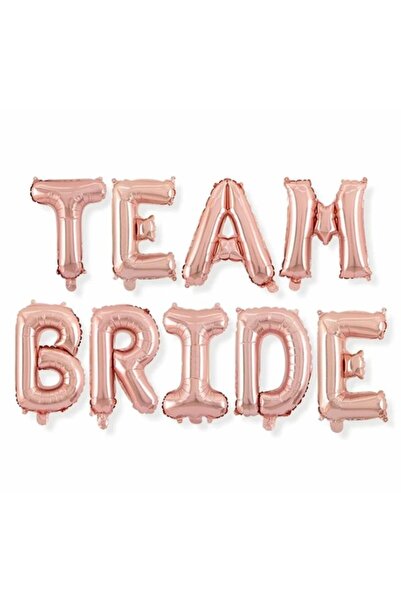 Flippy Set Baloane din Folie Metalizata, Flippy, Model Team Bride, Litere de 40 cm, Roz