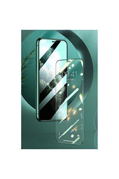 Flippy Tempered Glass Screen Protector for iPhone 15 Pro Max — Green Anti-Blue Ray 9D