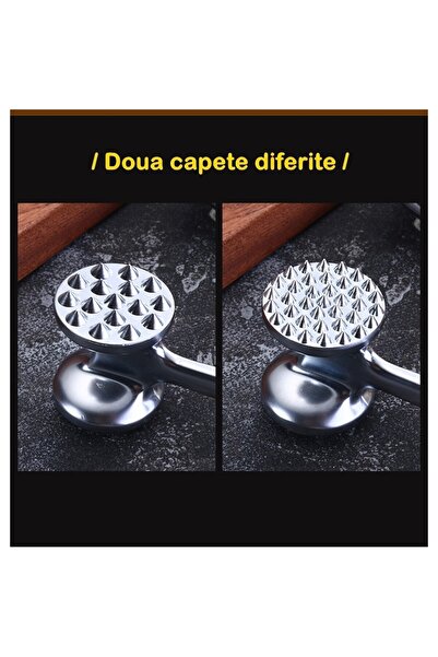 Flippy Σφυρί για κρέας και μπριζόλα Flippy, κράμα ψευδαργύρου, δύο κεφαλών, 22 cm, ασημί