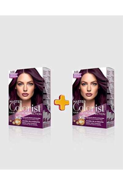 Master colorist 2'li Hair Color Perfection Set Saç Boyası 3.66 Patlıcan Moru