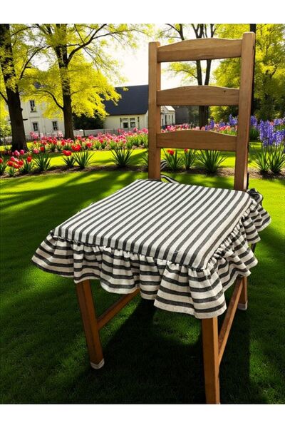 shules collection PERNEA DE SCAUN DIN LACĂ LAVATĂ CU DUCĂRI NEGRE, CU VOLANE ...