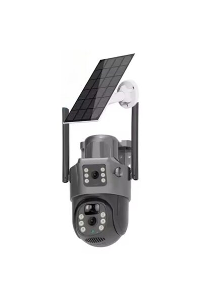 OEMN Surveillance Camera with 2 Lenses, Mobile App, Motion Detection, Solar Charging