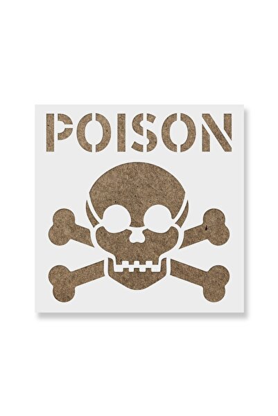 Maxrom Sablon Perete vopsire, tencuiala 0.7mm Poison Symbol Refolosibil, mode...