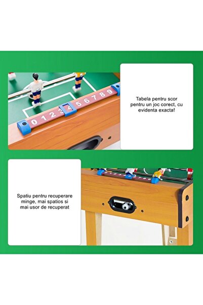 Flippy Mini Football Table 18 Players Flippy, 6 Handles, Scoreboard, Metal/Wood/ABS, 50x25x16 cm, Legs