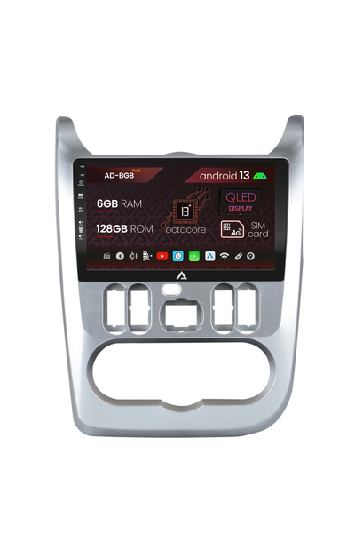 AutoDrop Navigatie Dacia Logan/Duster/Sandero (2009-2013), Android 13, B-Octa...