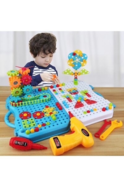 Flippy Educational and Interactive Toy, Flippy, ABS Puzzle Construction Set with Drill for Developing Creat