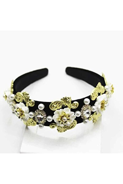 Pursehuit Bentiță neagră, cu flori și pietre, Majrit C1