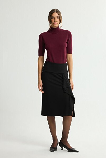 Love My Body Örme Volan Detaylı Etek