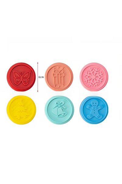 Flippy Set 6 ștampile pentru fursecuri Flippy, cu tematică de Crăciun, fabricate din silicon alimentar non-toxic