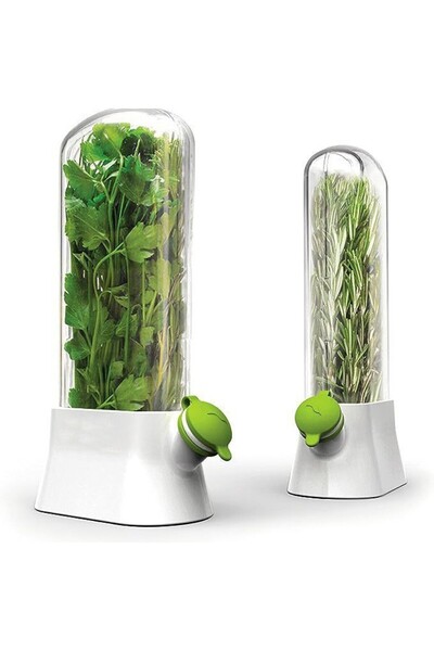 Flippy Herbs Storage Container with Water Filling Lid, Flippy, Fresh, Clean, BPA-Free, Practical, Durable,