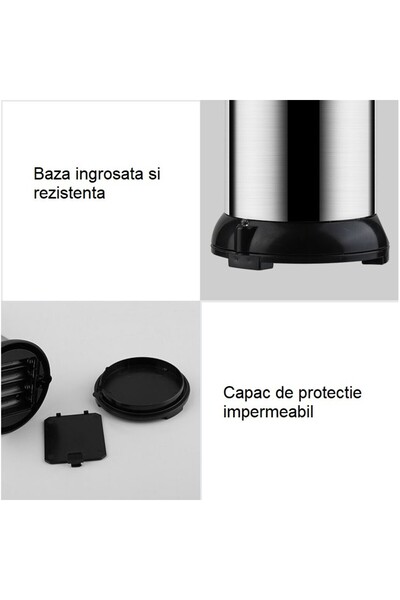 Flippy Liquid Soap/Disinfectant Dispenser - Infrared Motion Sensor, Stainless Steel, 250 ml, Gray