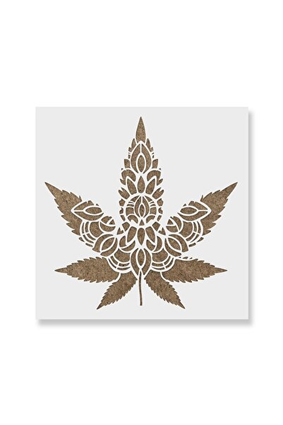 Maxrom Sablon Perete vopsire, tencuiala 0.7mm Mandala Weed Leaf Refolosibil, ...