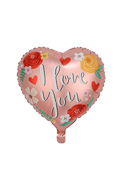Flippy Metallic Foil Balloon, Flippy, Heart Shaped Figurine, I LOVE YOU Model, Love Theme, 45 cm, Individua