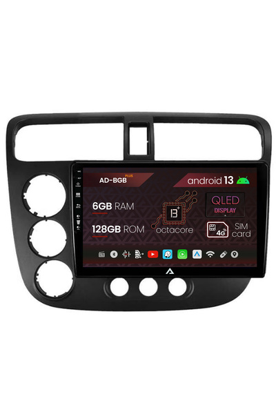 AutoDrop Навигация Honda Civic (1998-2005), Android 13, B-Octa / 6GB + 128GB, 9"