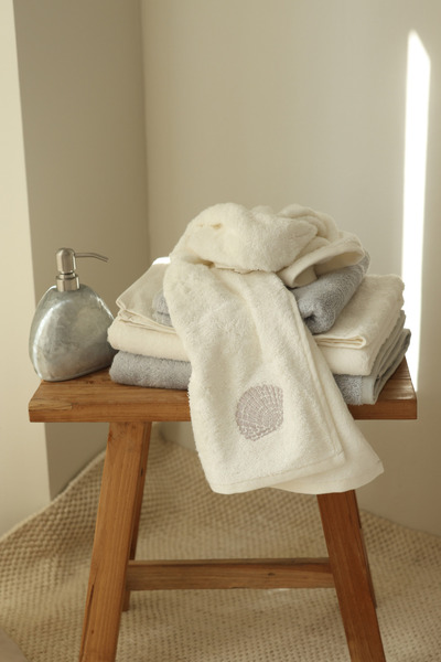 İrya Bamboo Ribbed Bath Towel 70X140 cm Ecru