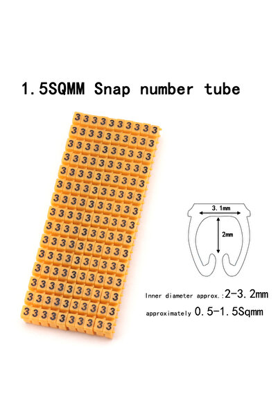 Choice8 1.5 مم 2-3-150 قطعة 150/100 قطعة علامات كابل ملونة من النوع C علامة ر...