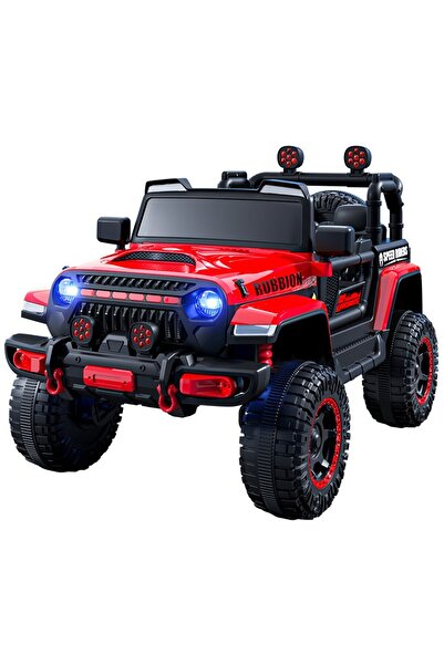 dalip Off-Road Electric Kids Car, Bluetooth, Remote, Rear-Wheel Drive, 12V 7Ah, 120x63x68cm, Red