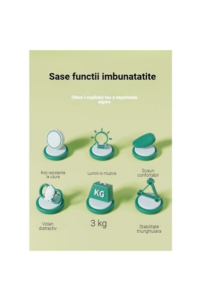 Flippy Παιδικό ποδήλατο, Flippy, χωρίς πετάλια, τέσσερις ρόδες, ανθεκτικό πλαστικό, χωρίς BPA, με μουσική και L